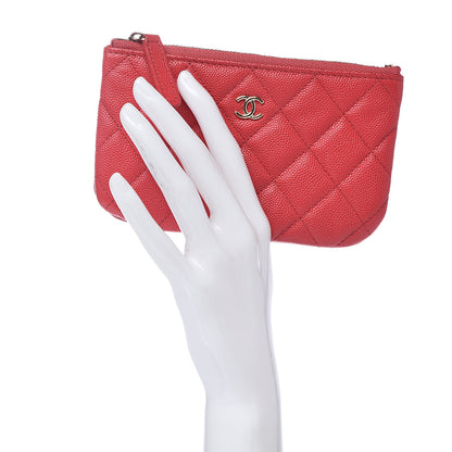 Chanel Caviar Quilted Small Cosmetic Case Red 2 of 7
