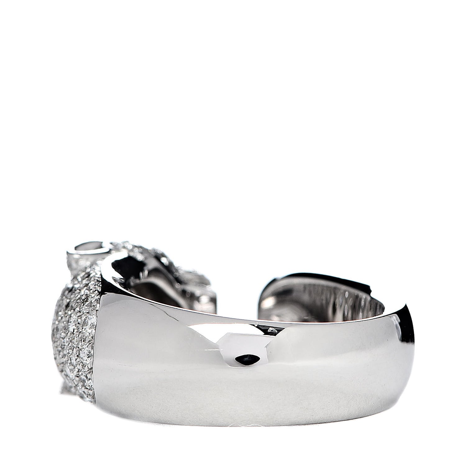 18K White Gold Diamond Black Onyx Emerald Panthere De Cartier Ring 54 7