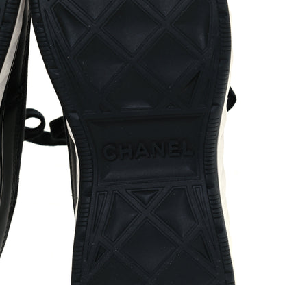 Chanel Velvet Calfskin Mixed Fibers CC Sneakers 37 Black 8 of 11