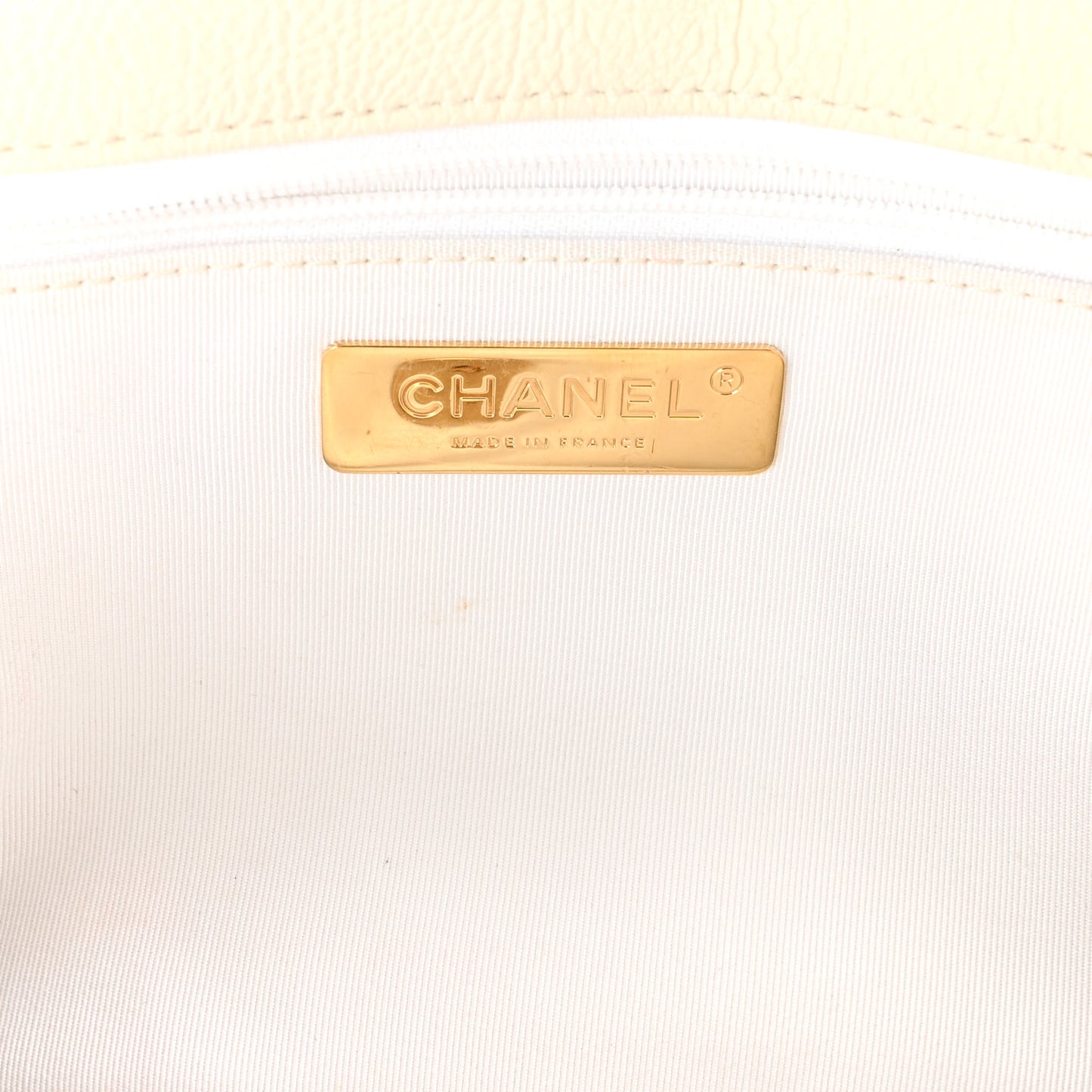 Calfskin Crochet Large Chanel 19 Flap White Black