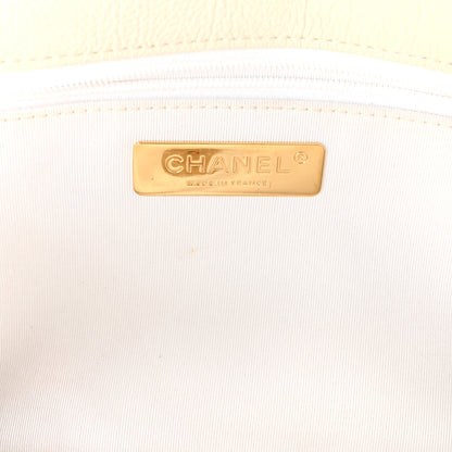 Chanel Calfskin Crochet Large Chanel 19 Flap White Black 6 of 11