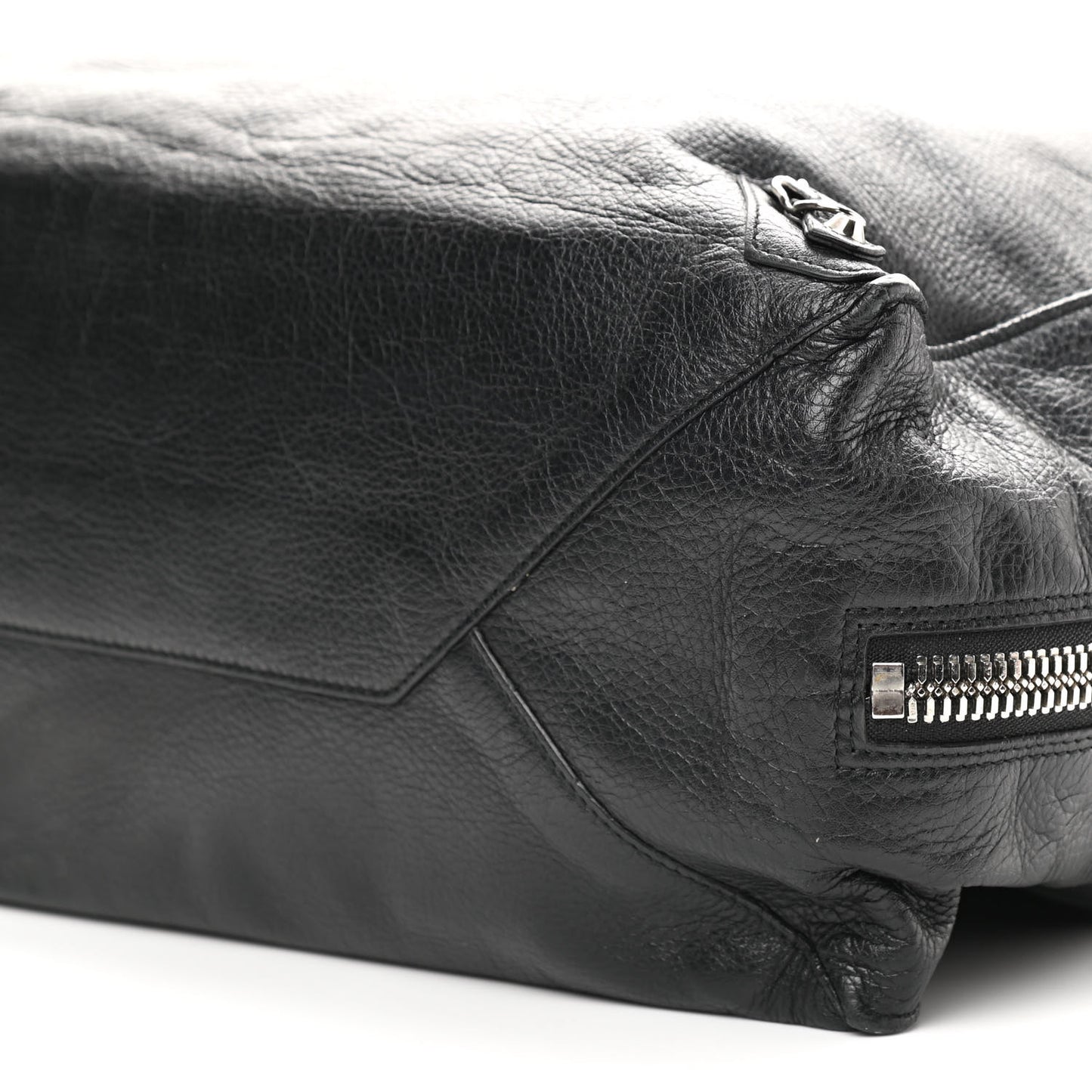 Supple Calfskin Papier A4 Zip Around Tote Black