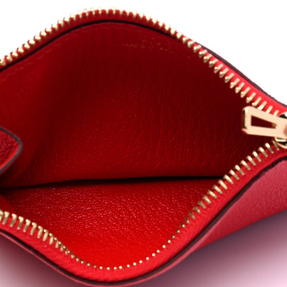 Hermes Chevre Mysore Roulis Slim Wallet Rouge De Coeur 7 of 8