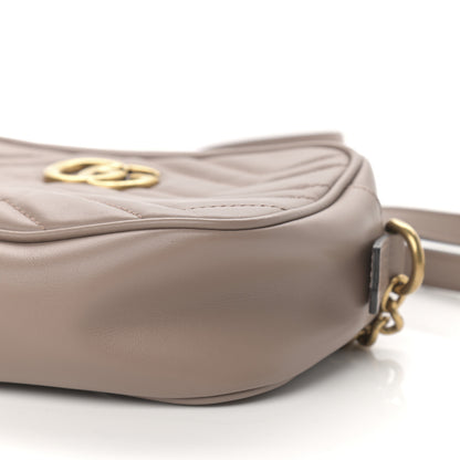 Gucci Calfskin Matelasse Mini GG Marmont Chain Shoulder Bag Porcelain Rose 10 of 10