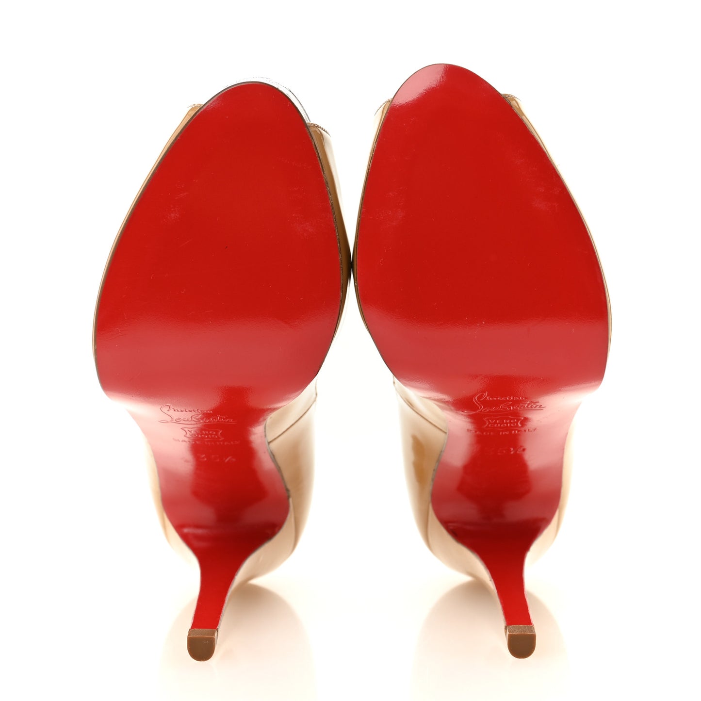 Patent Peep Toe 100 Pumps 35.5 Nude
