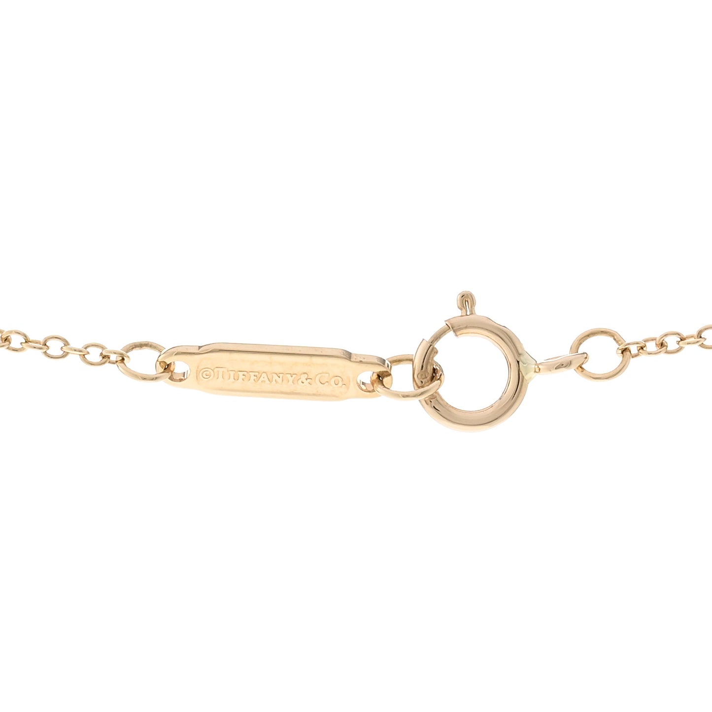 18K Yellow Gold Diamond Small T Smile Pendant Necklace