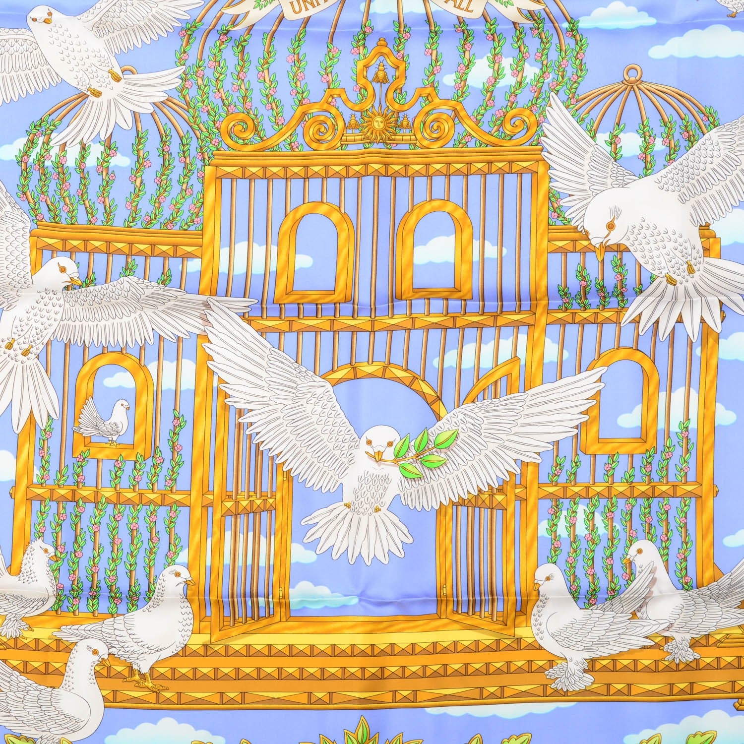 Hermes Silk Special Edition United Nations 50th Anniversary Scarf 90 1 of 6