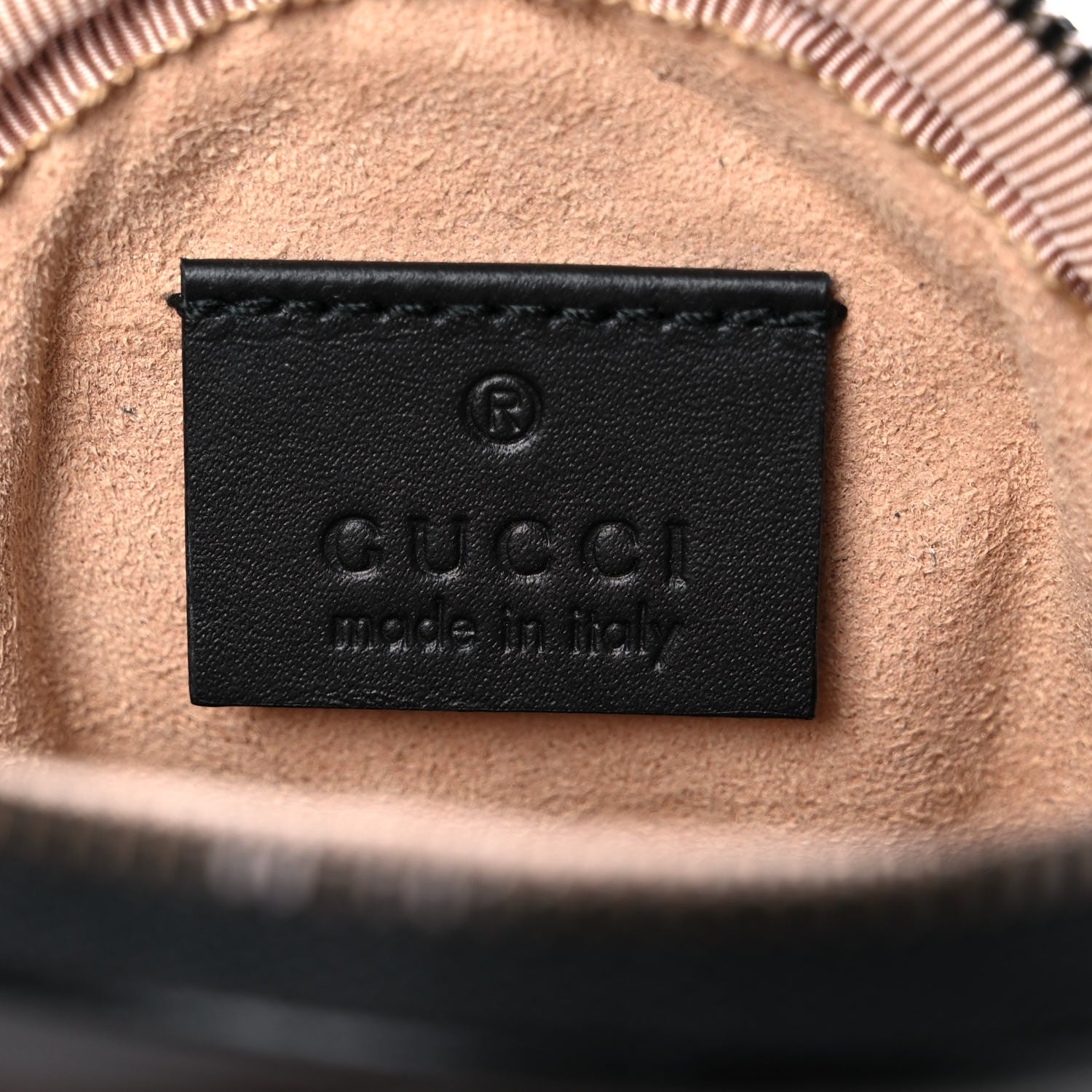 Gucci Calfskin Matelasse GG Marmont Round Coin Purse Black 6 of 9