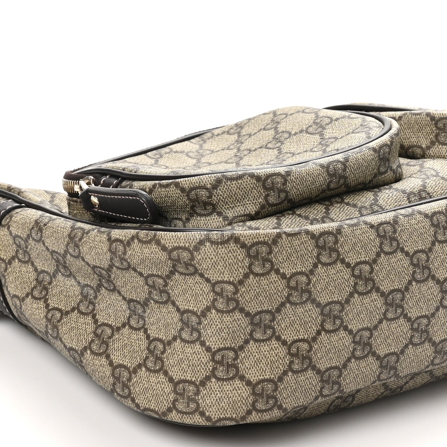 Gucci GG Plus Monogram Front Pocket Messenger Dark Brown 9 of 10