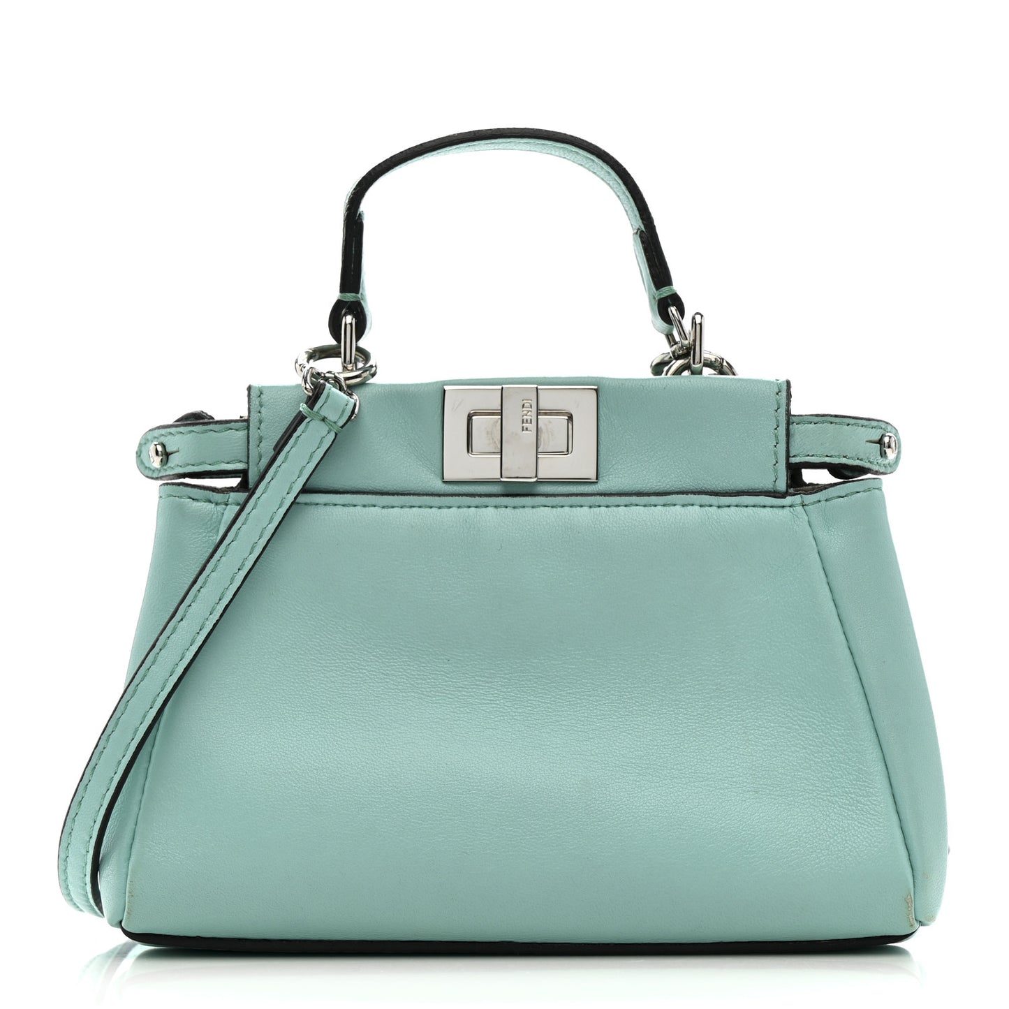 Shiny Nappa Micro Peekaboo Iconic Satchel Turchese Egiz Turchese Egiz