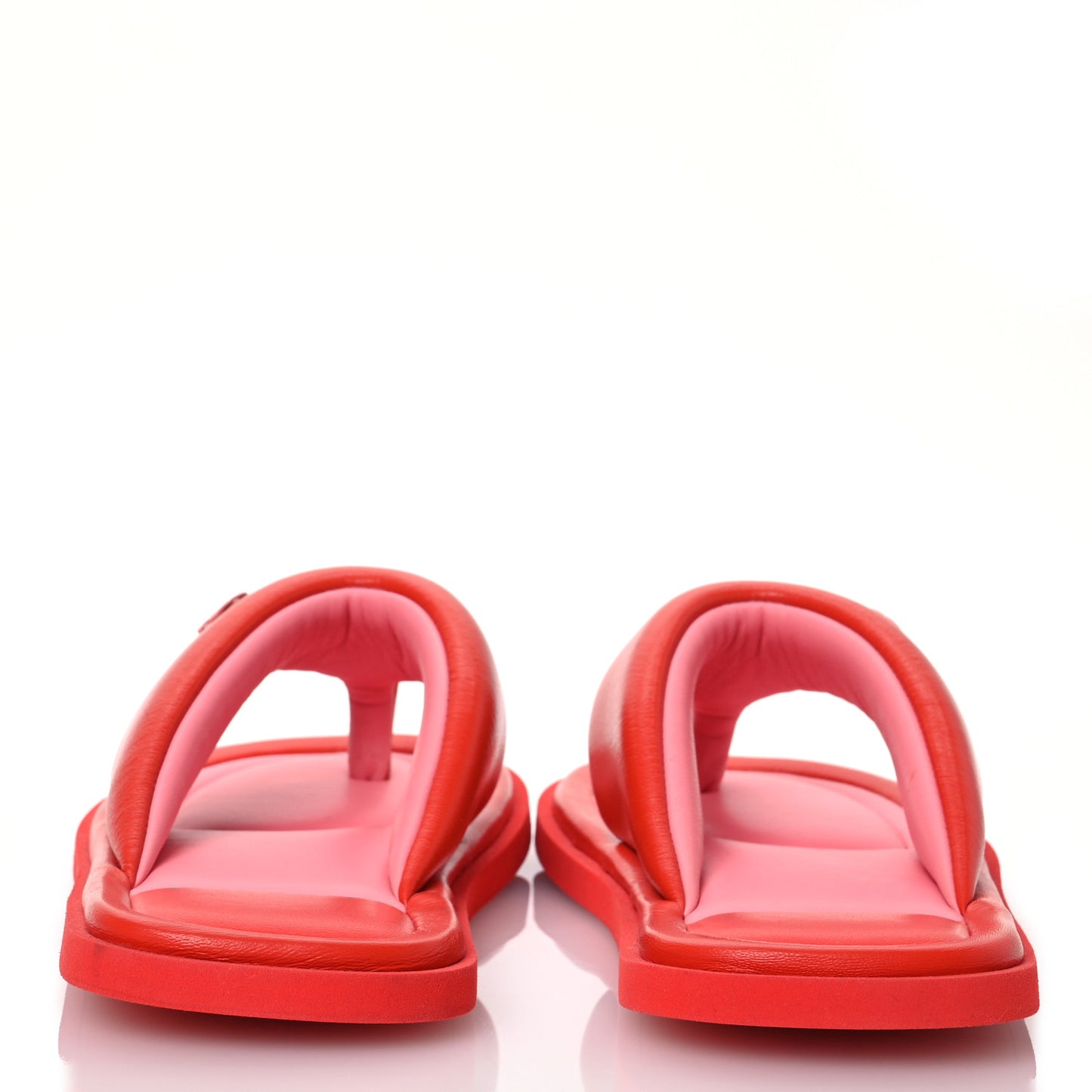 Lambskin Padded Pool Thong Sandals 40 Light Red Pink