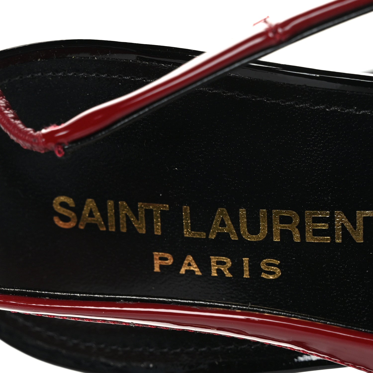 Saint Laurent Patent Calfskin Zoe 105 Slingback Pump 41 Red 8 of 8