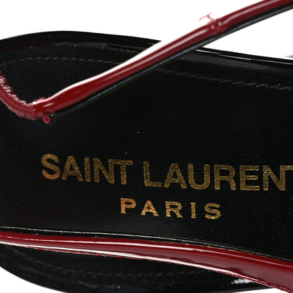 Saint Laurent Patent Calfskin Zoe 105 Slingback Pump 41 Red 8 of 8