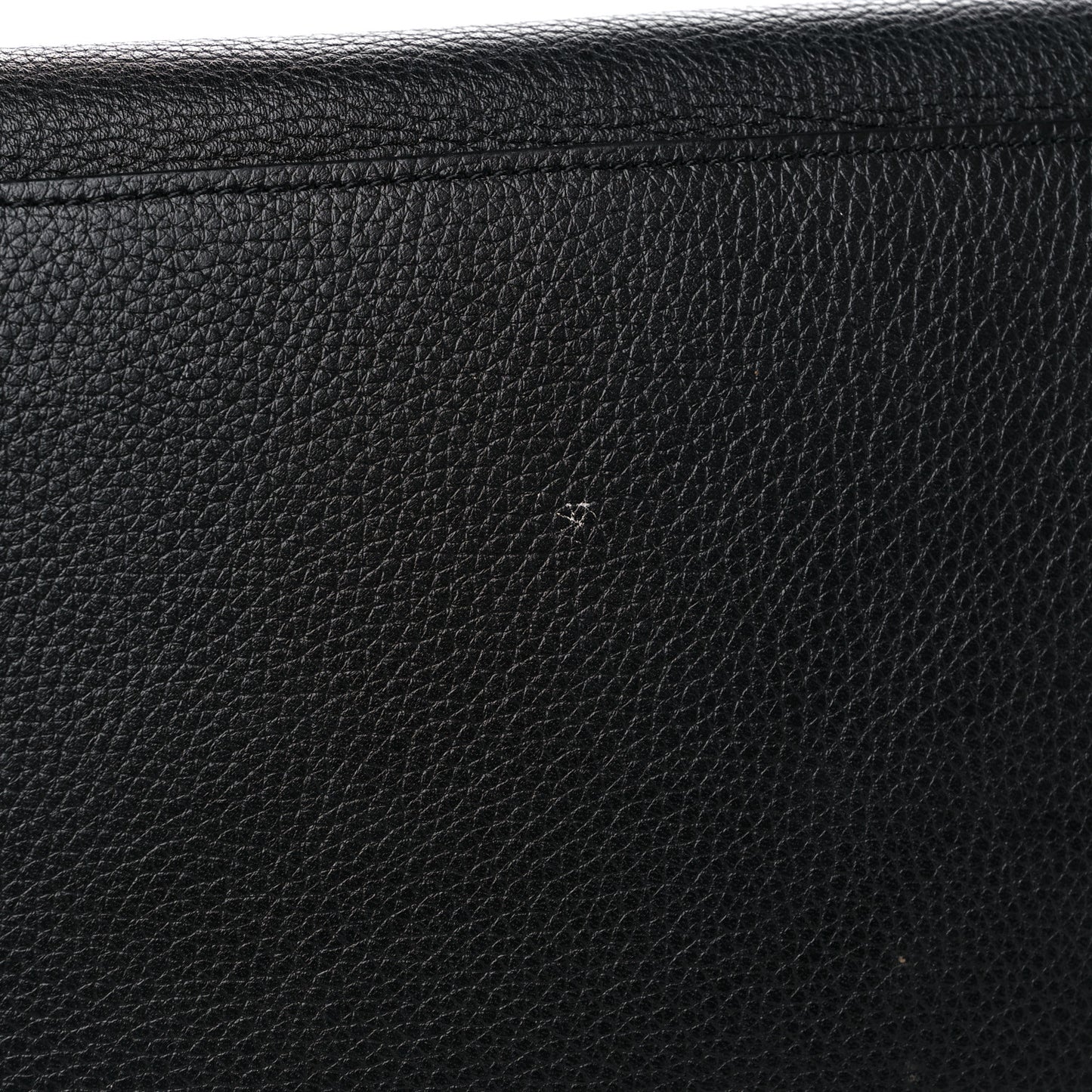Drummed Calfskin Suede Small Trapeze Black