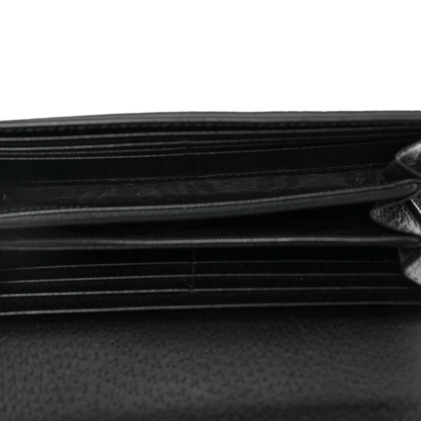 Calfskin Web Ophidia Continental Wallet Black