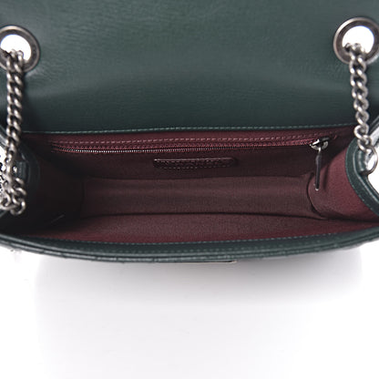 Chanel Goatskin Quilted Small CC University Top Handle Flap Dark Green 7 of 10