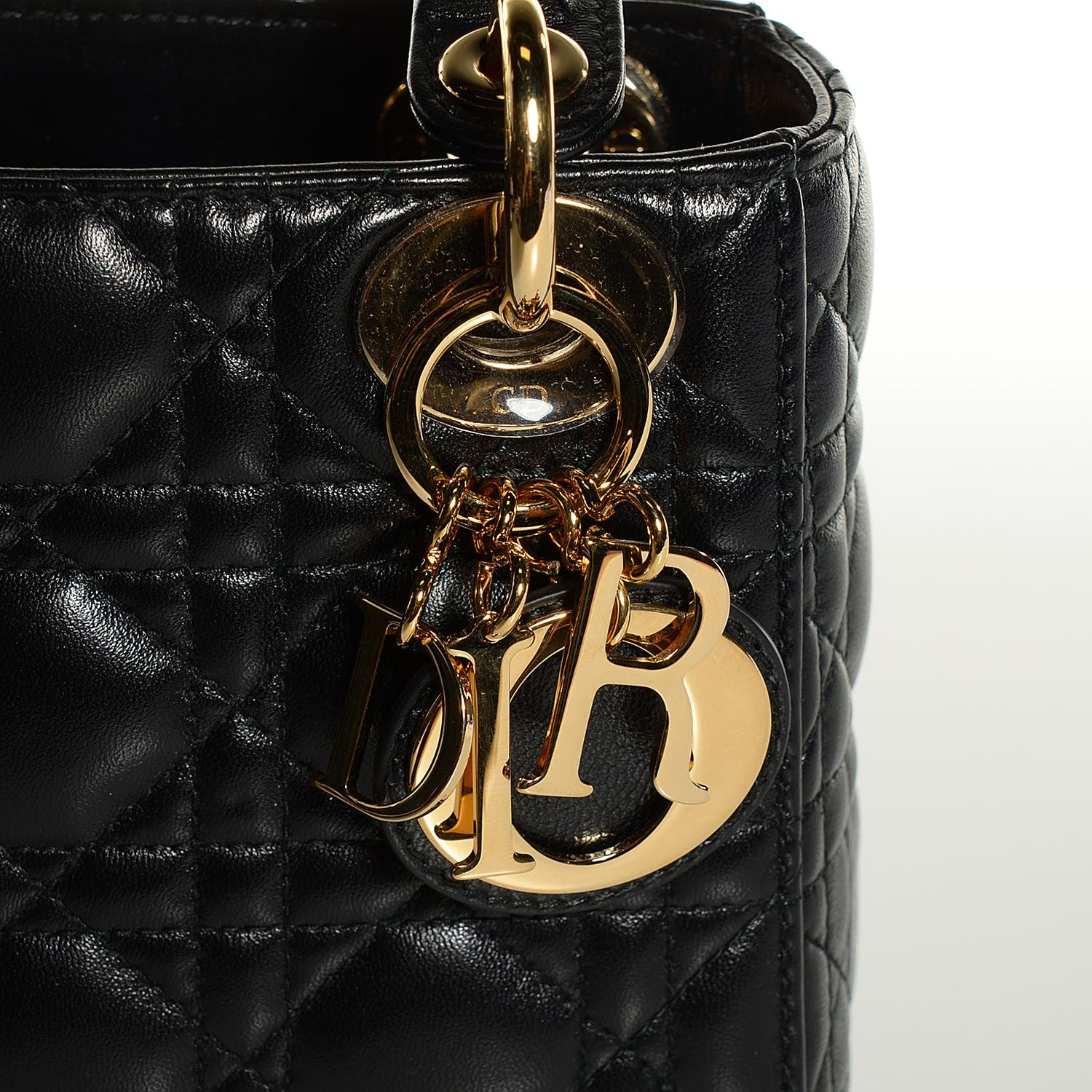 Christian Dior Lambskin Cannage Micro Lady Dior Black 6 of 9