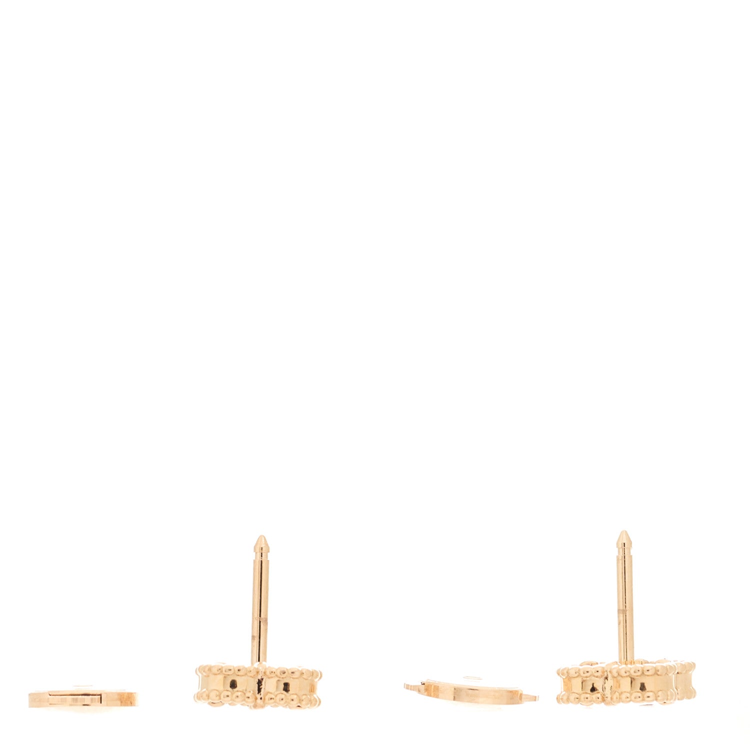 Van Cleef & Arpels 18K Rose Gold Carnelian Sweet Alhambra Earrings 3 of 5