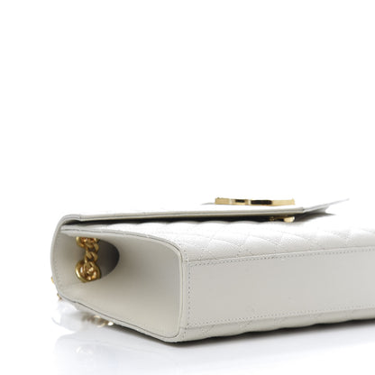 Saint Laurent Grain De Poudre Textured Mixed Matelasse Medium Triquilt Monogram Satchel Crema Soft 6 of 10