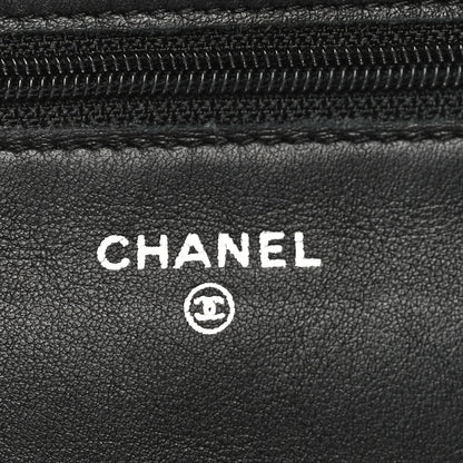 Chanel Patent Quilted Wallet On Chain WOC Black 6 of 11