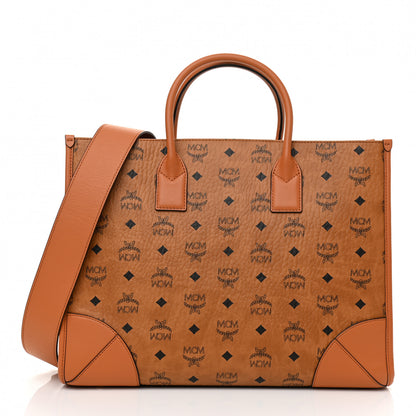 MCM Visetos Large Munich Tote Cognac 3 of 12