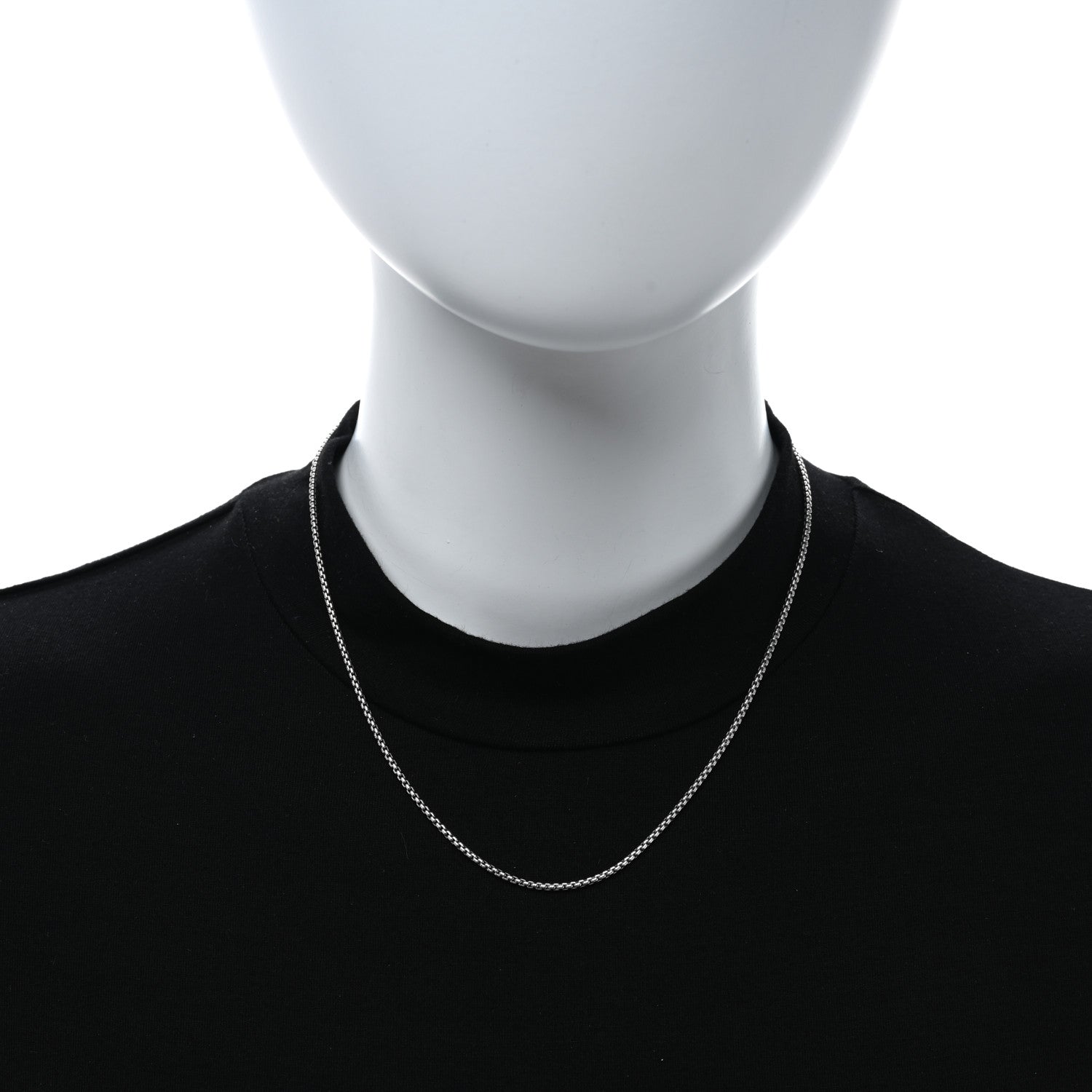 David Yurman Sterling Silver 14K Yellow Gold 1.7mm Baby Box Chain Necklace 17" 2 of 4