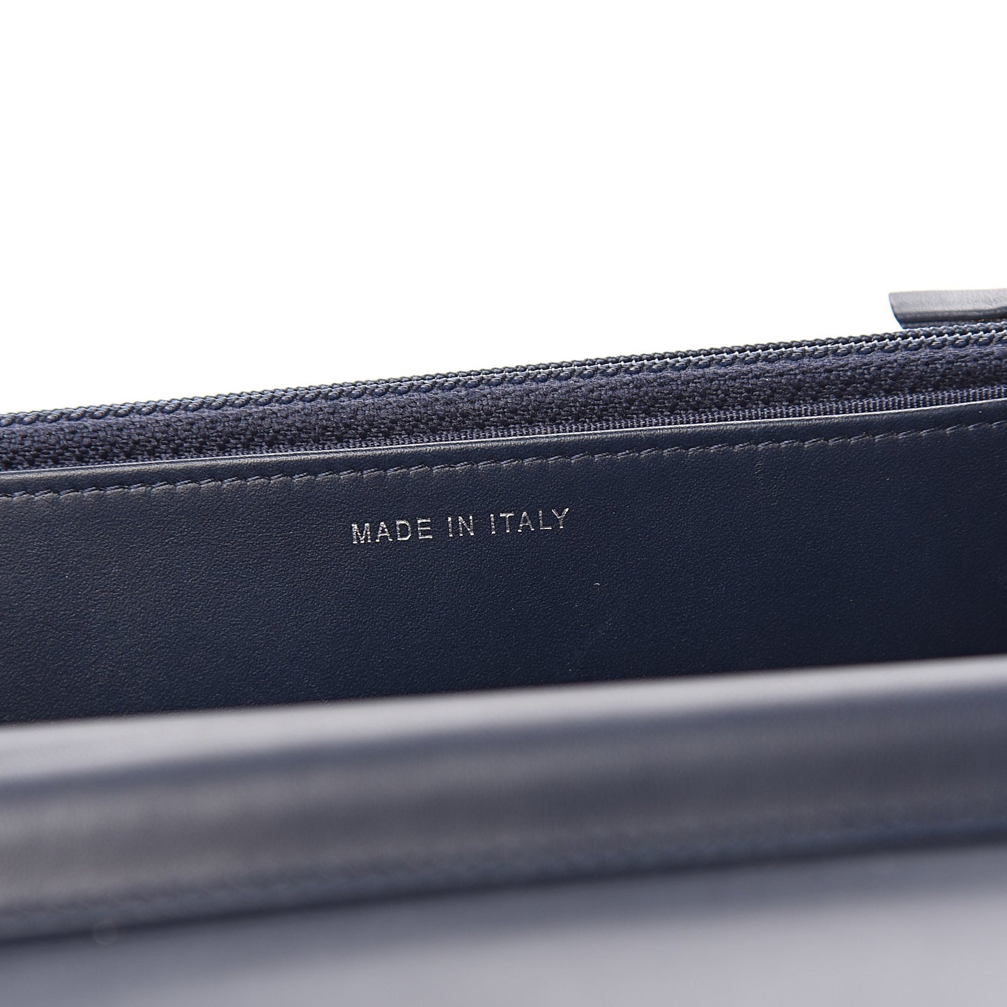 Patent Quilted Wallet On Chain WOC Navy Blue