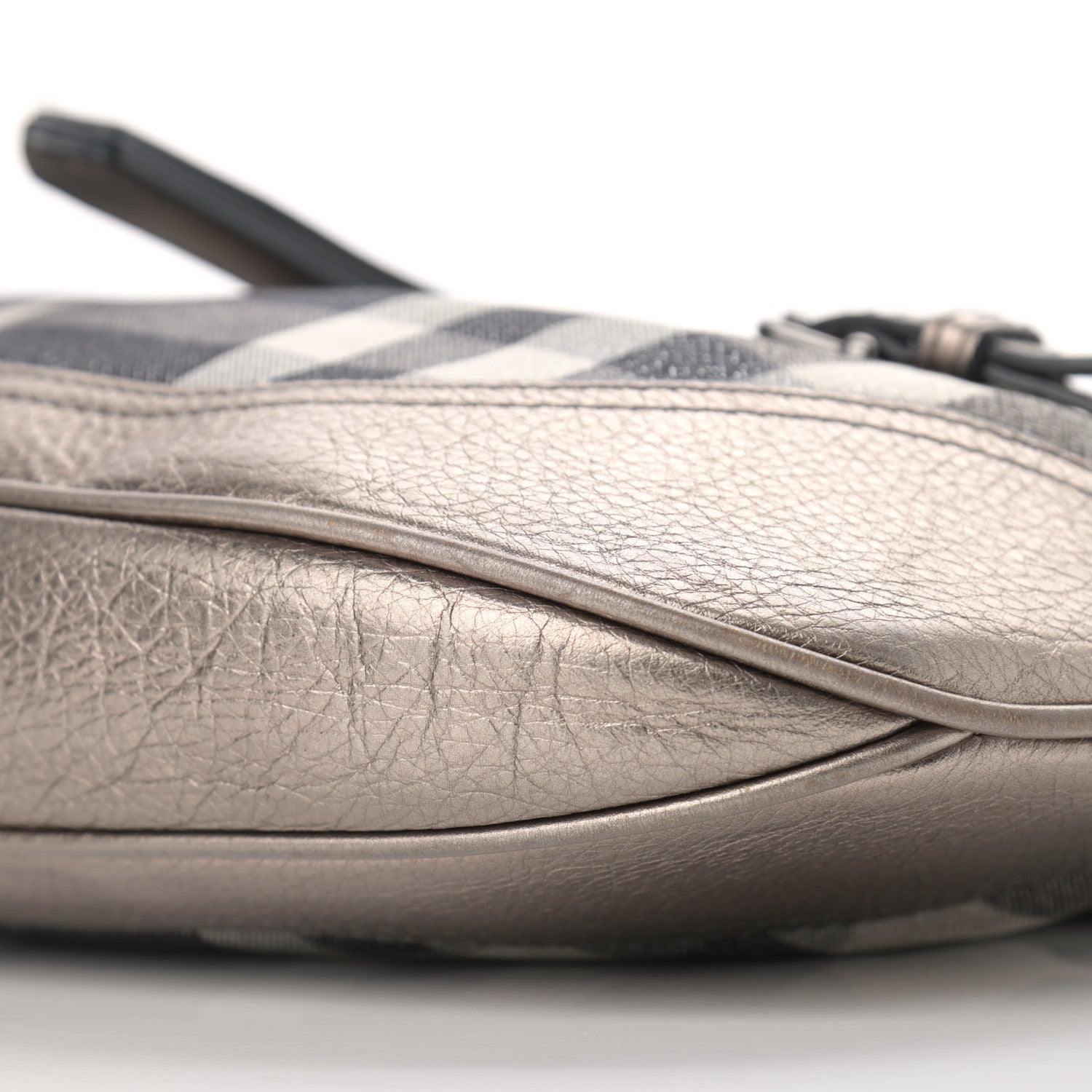 Burberry Shimmer Check Brooke Hobo Silver 11 of 12