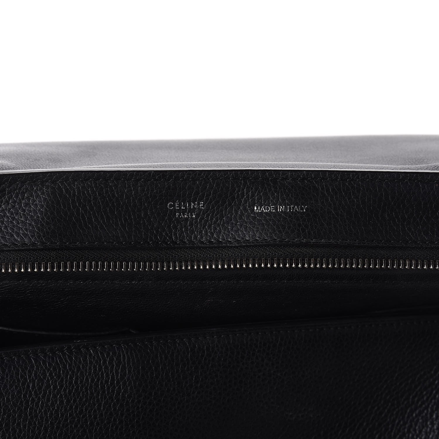 Celine Drummed Calfskin Suede Large Trapeze Black 10 of 17