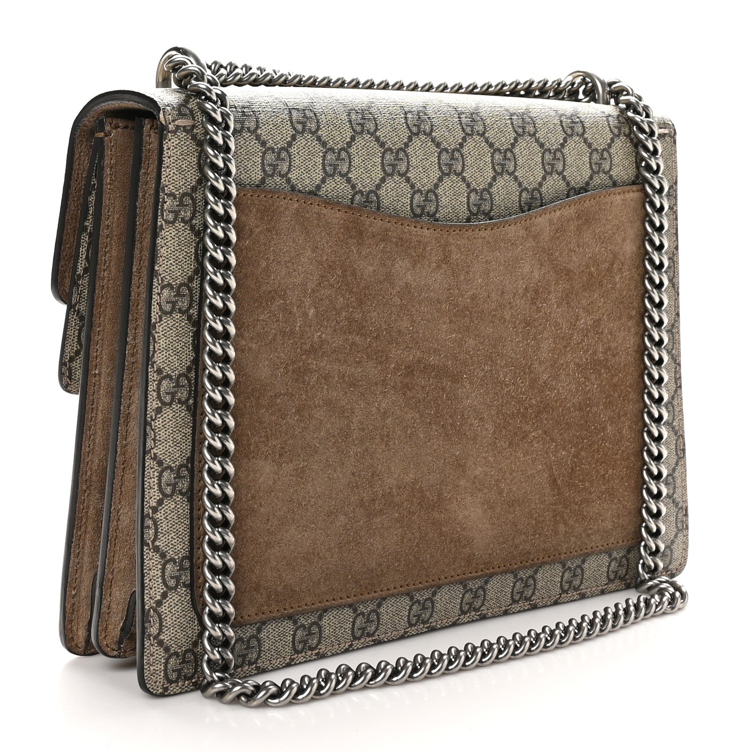 Gucci GG Supreme Monogram Medium Dionysus Shoulder Bag Taupe 3 of 11