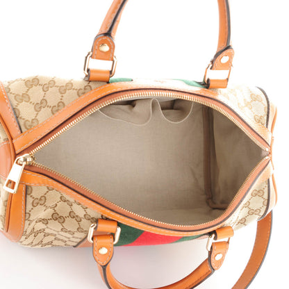 Gucci Monogram Vintage Web Medium Boston Tobacco 5 of 7