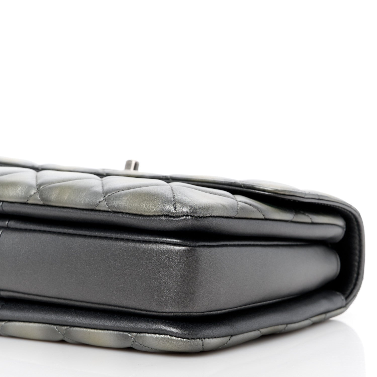 Chanel Metallic Faded Calfskin Quilted Small Trendy CC Dual Handle Flap Bag Silver Gold 13 of 14