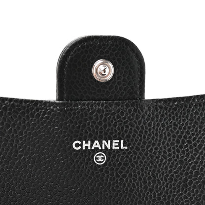 Chanel Caviar Quilted Large Gusset Flap Wallet Black 7 of 9