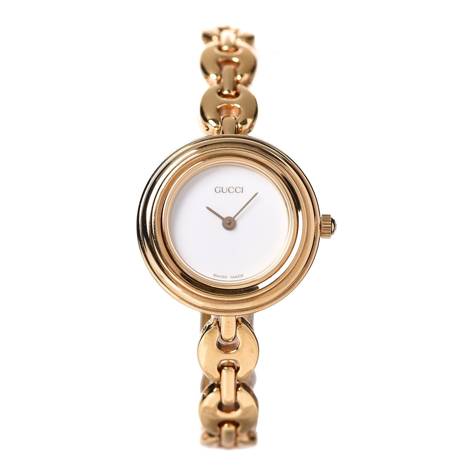 Gucci Stainless Steel 26mm Rice Link Interchangeable Bezel Quartz Watch 1 of 7