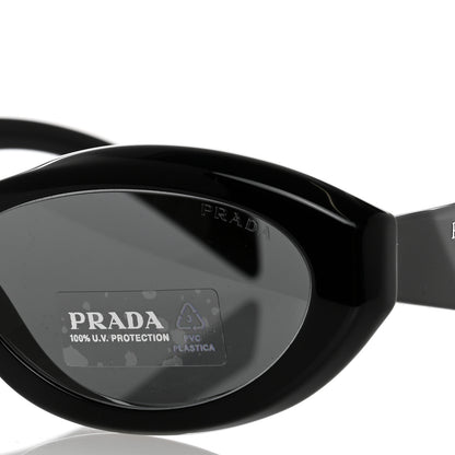 Prada Acetate Oval Sunglasses SPR 26Z Black 5 of 8
