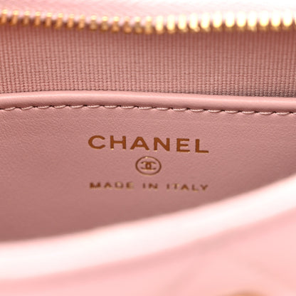 Chanel Shiny Crumpled Calfskin Quilted Enamel Heart Hobo Light Pink 6 of 11