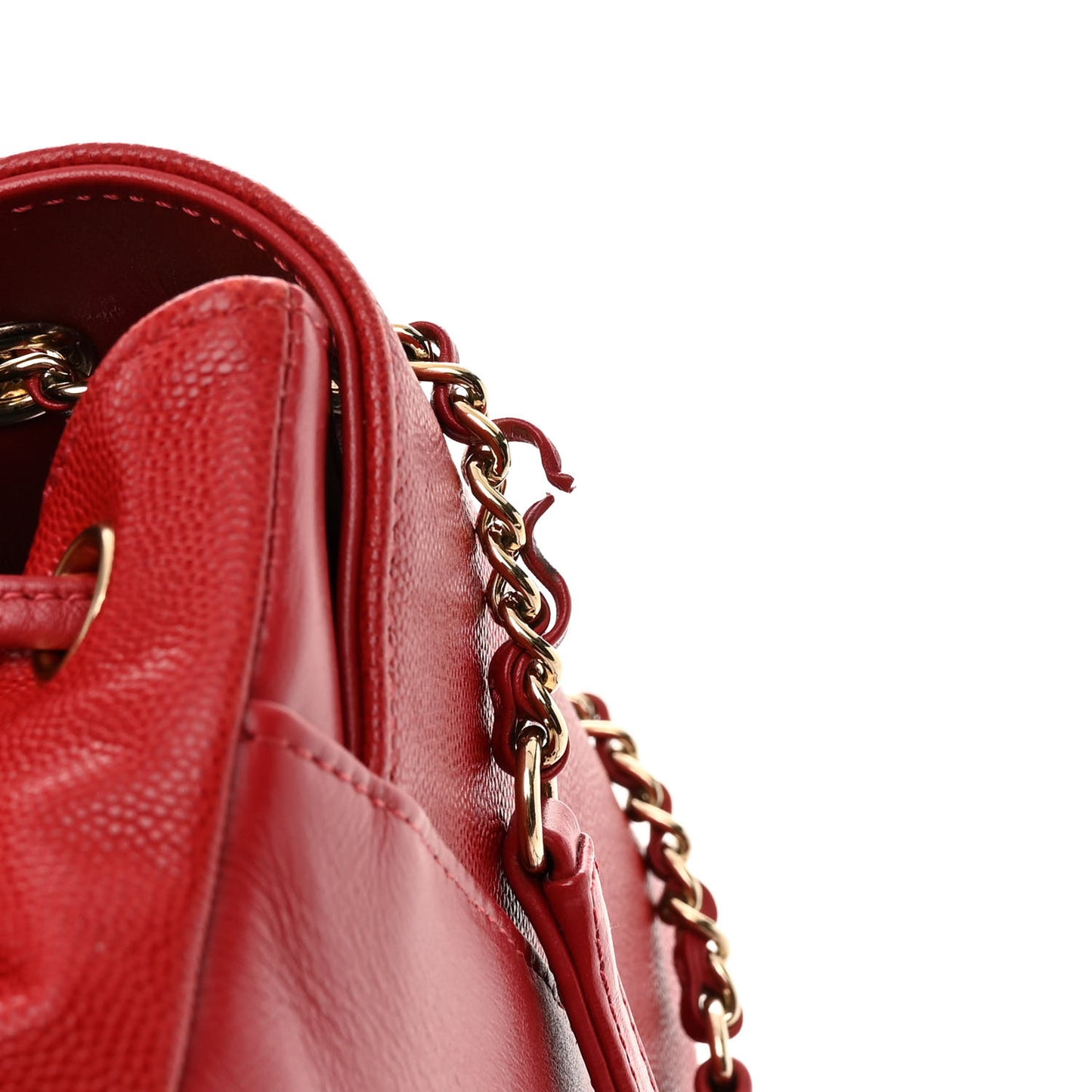 Caviar Quilted Business Affinity Backpack Dark Red