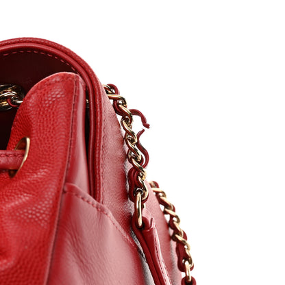 Chanel Caviar Quilted Business Affinity Backpack Dark Red 11 of 15