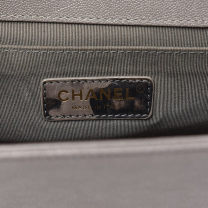 Chanel Caviar Quilted Medium Boy Flap Light Grey 7 of 12