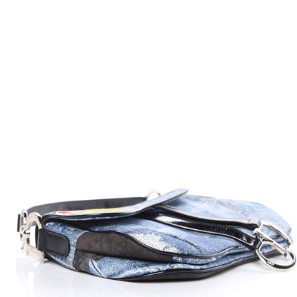 Christian Dior Denim Miss Diorella Double Saddle Bag Blue 4 of 10