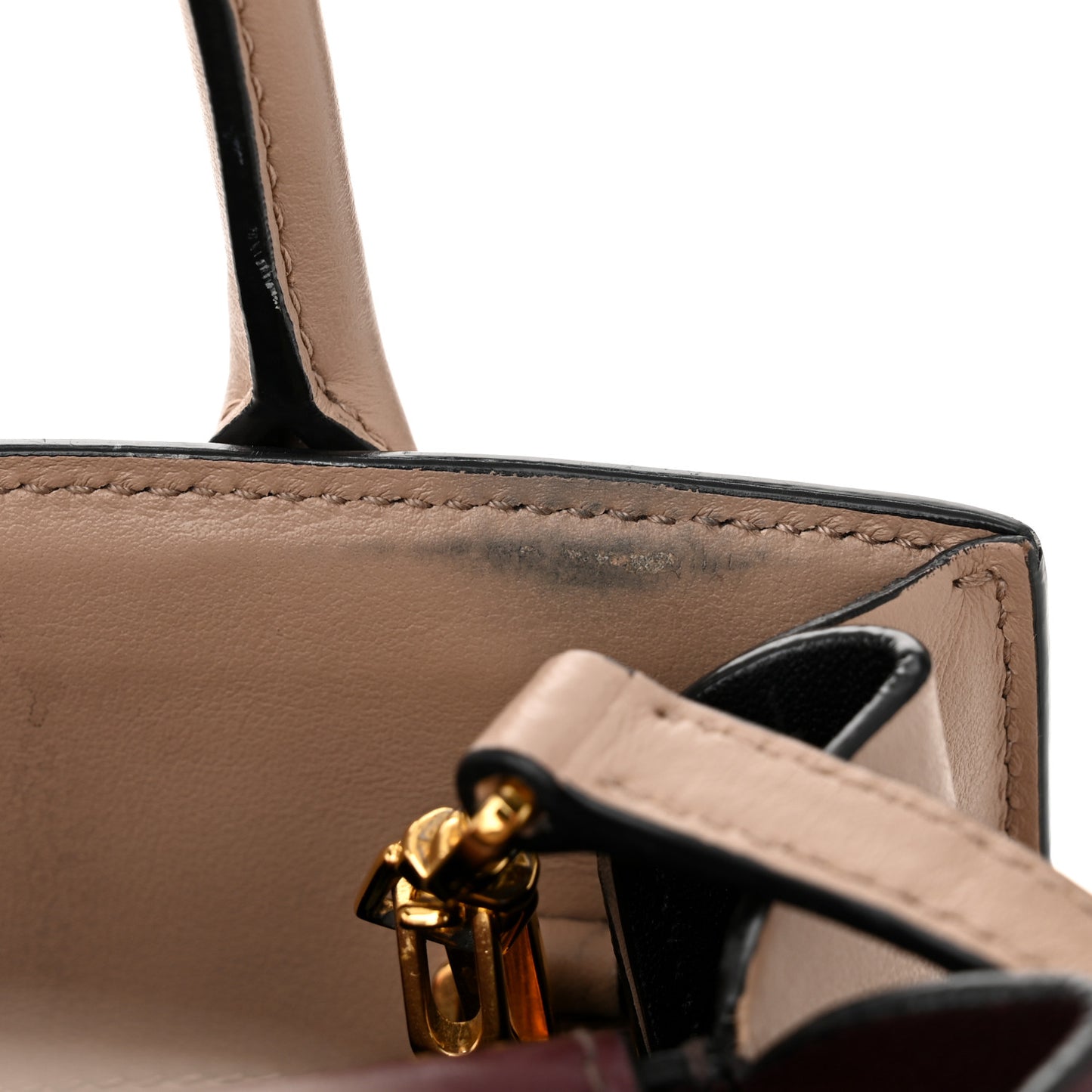 Saffiano City Calfskin Small Bibliotheque Top Handle Cammeo Granato