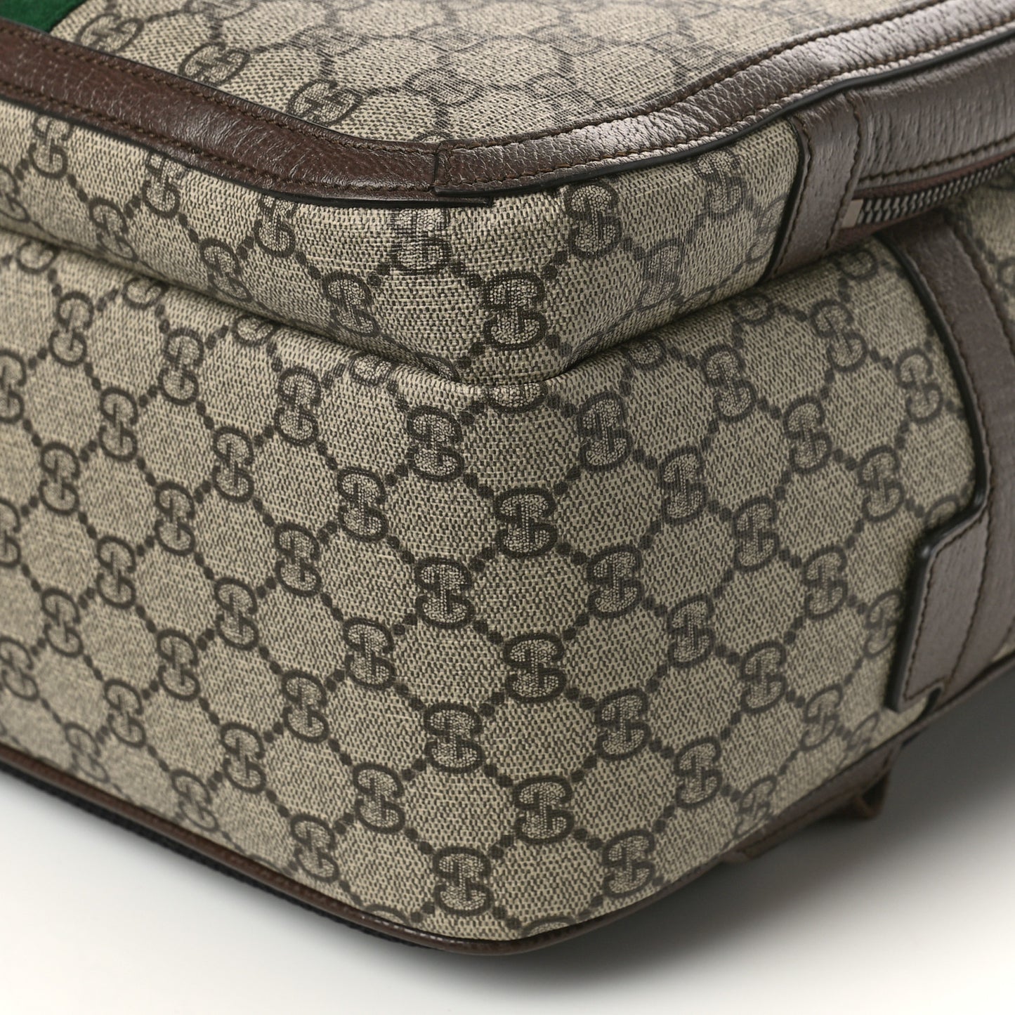 GG Supreme Monogram Medium Ophidia Day Backpack Brown