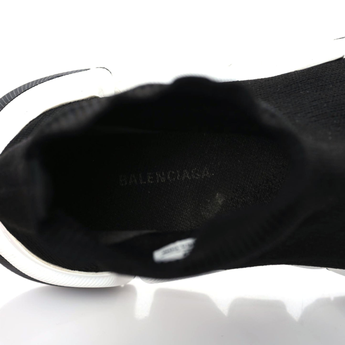 Technical 3D Recycled Knit Bi-Color Sole Womens Speed 2.0 Sneakers 38 Black White