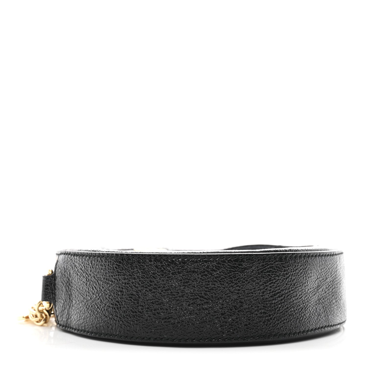 Gucci Suede Patent Web Mini Ophidia Round Shoulder Bag Black 4 of 11