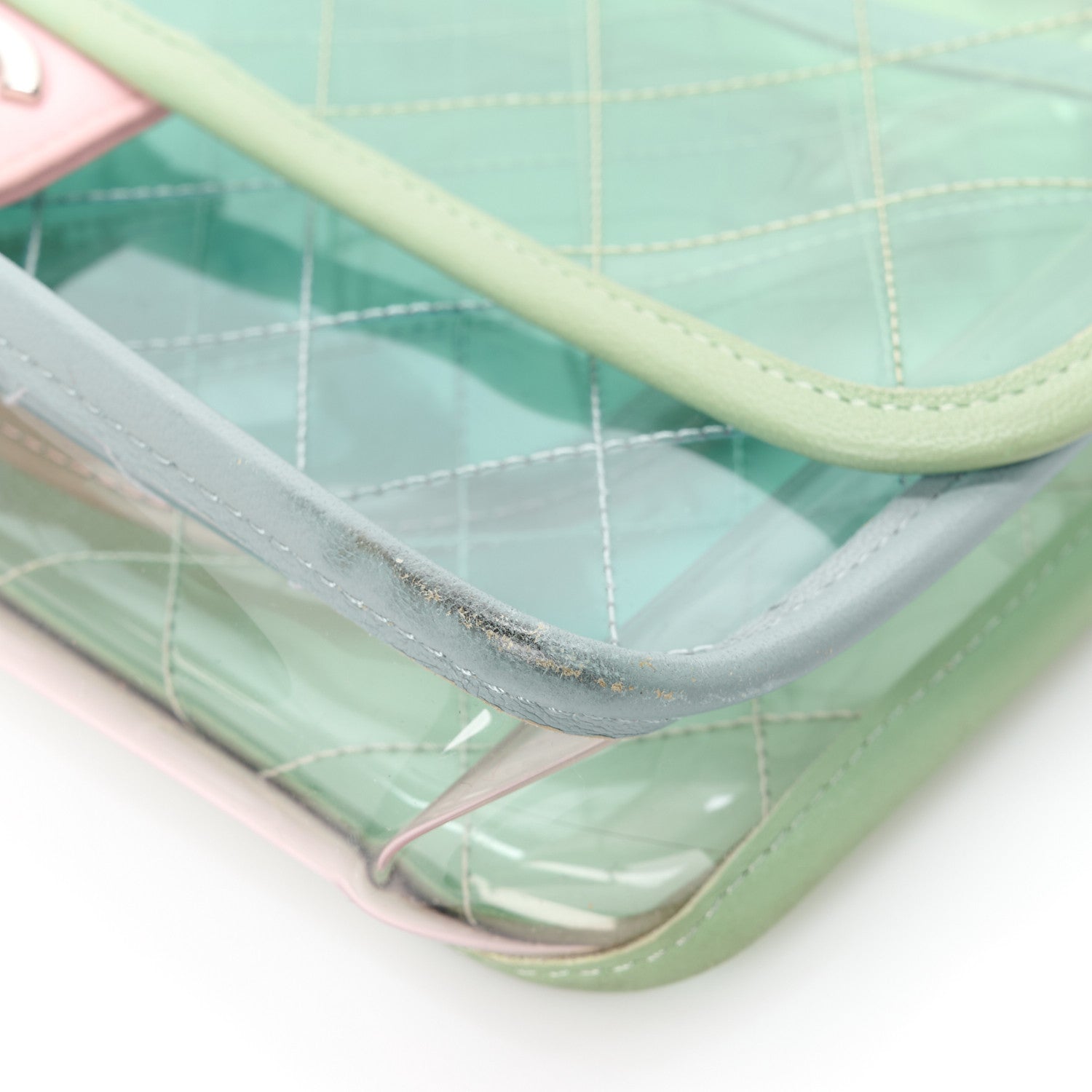 Chanel Lambskin PVC Quilted Mini Coco Splash Flap Blue Green 12 of 17