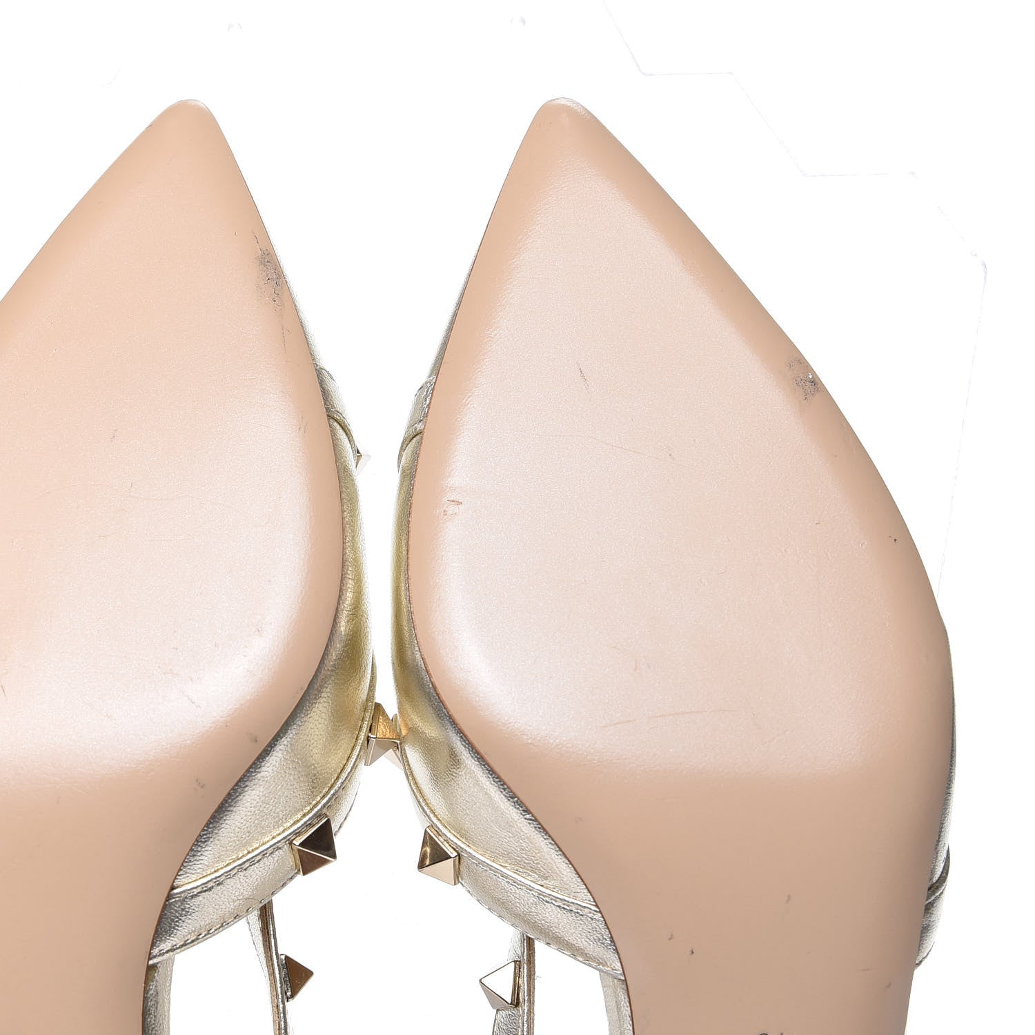 Valentino Garavani Metallic Nappa Rockstud Cross Strap D'Orsay 55mm Pumps 40 Platino 12 of 13