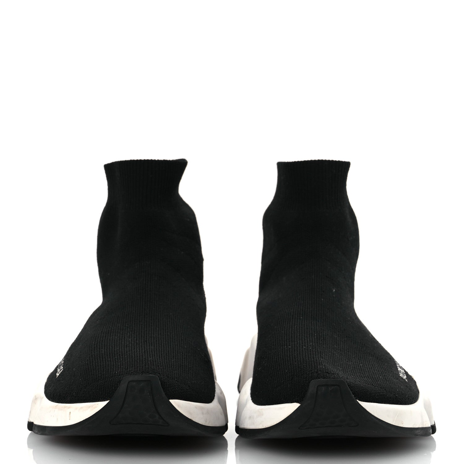 Balenciaga Technical 3D Recycled Knit Bi-Color Sole Womens Speed 2.0 Sneakers 40 Black White 3 of 12