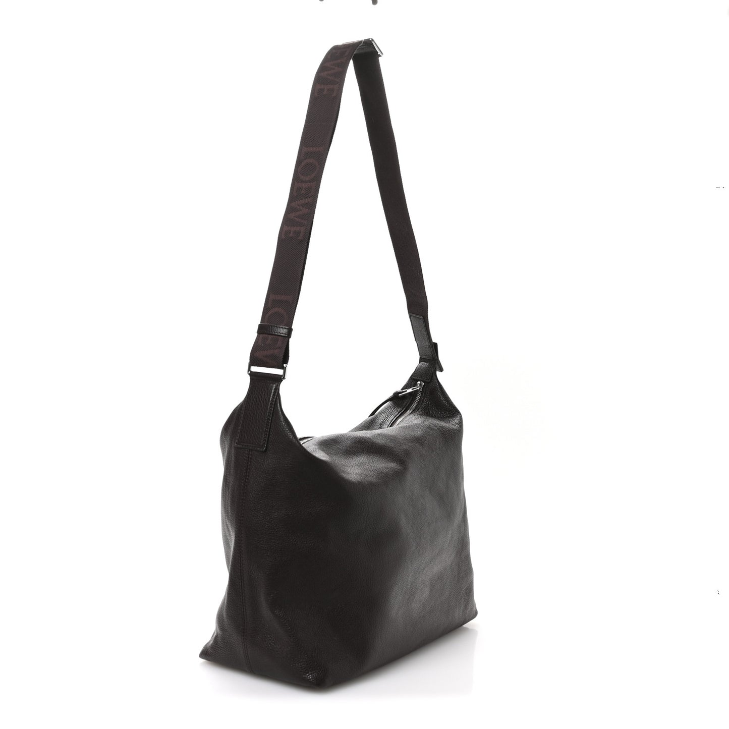 Calfskin Jacquard Crossbody Bag Brown