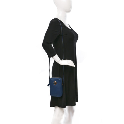 Versace Calfskin Medusa Messenger Bag Blue 2 of 8