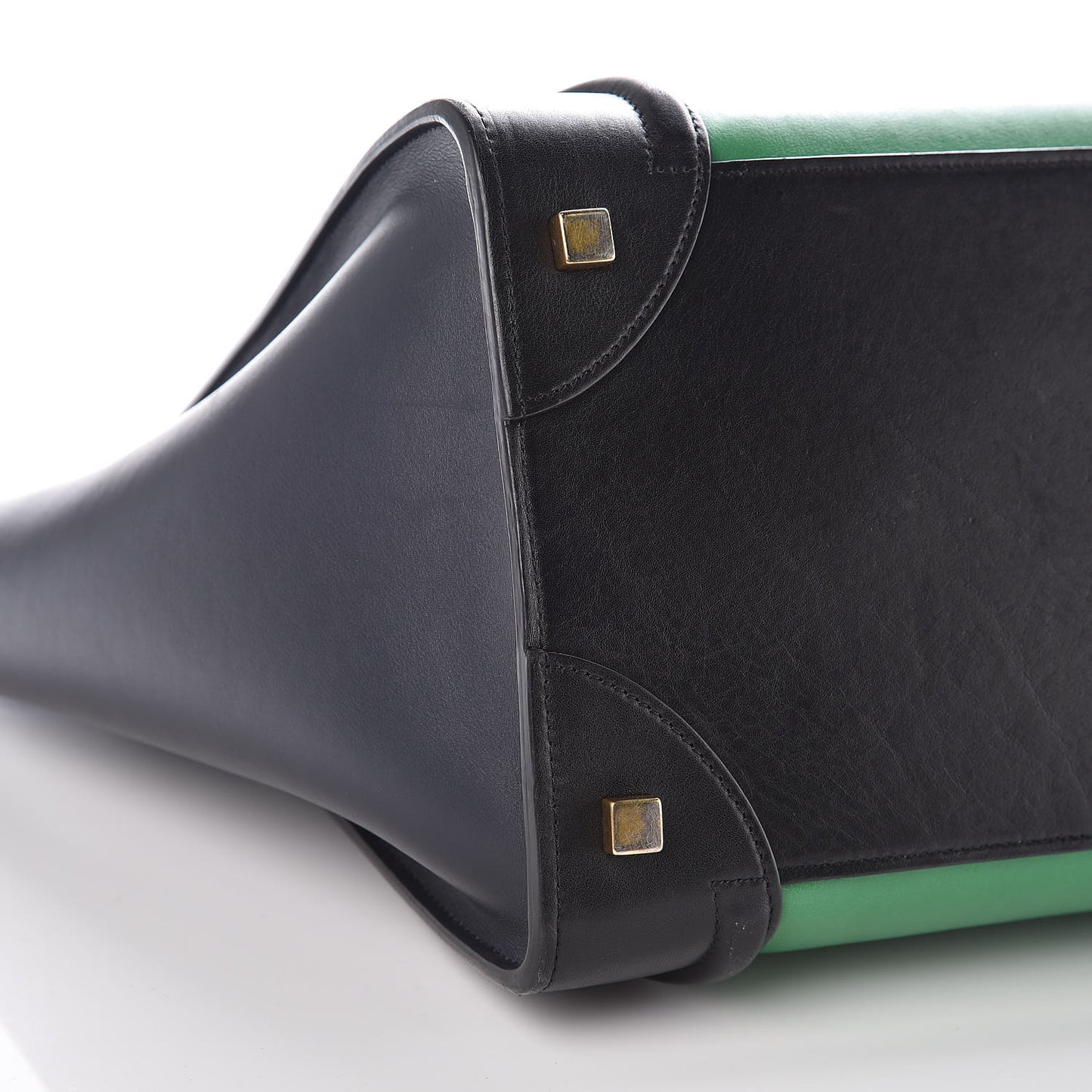 Smooth Calfskin Mini Bi-Color Luggage Grass